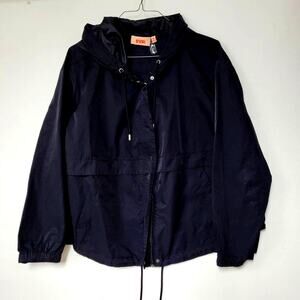 Evri Jacket Windbreaker with Hood Black 2X